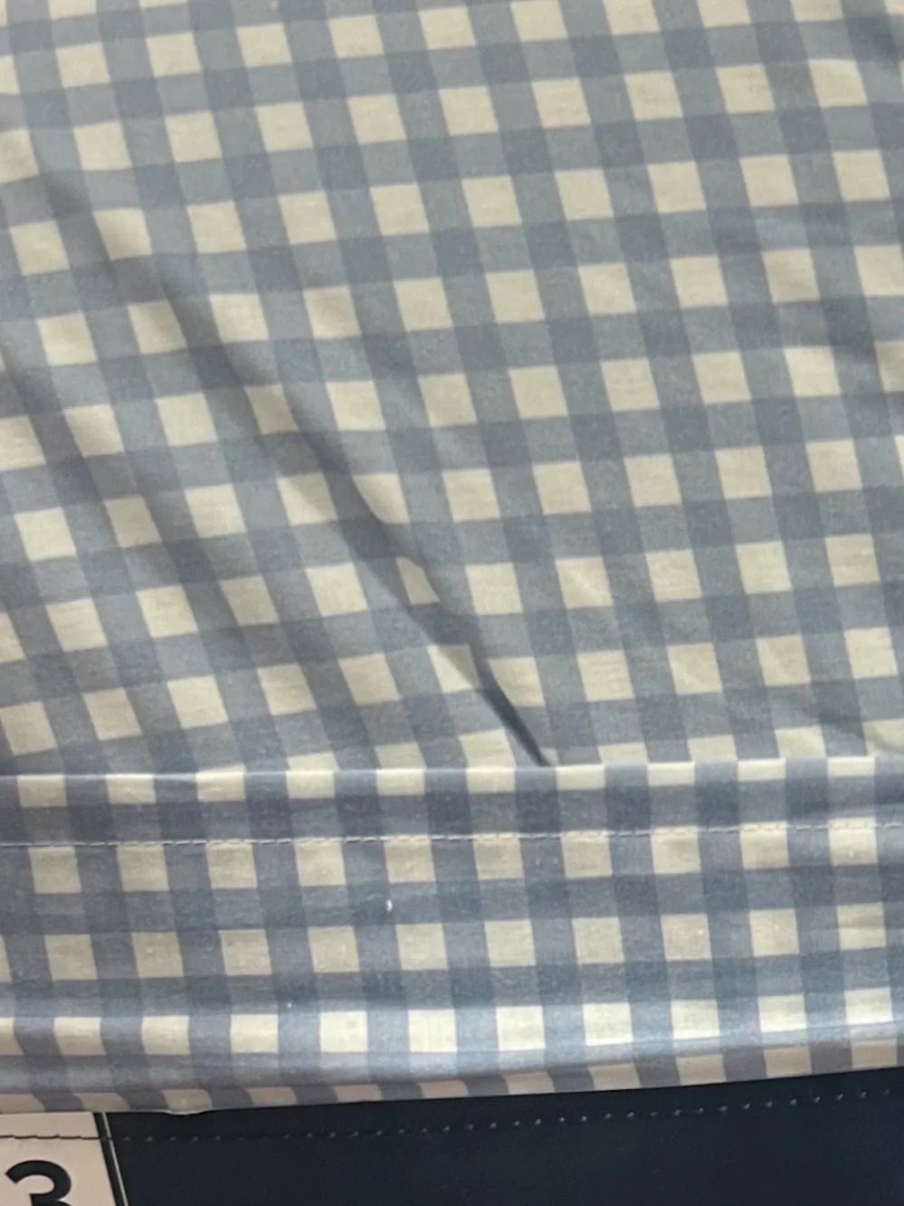 Brooks Brothers Blue and White Checkered King Cotton Comforter Set 106”x90”